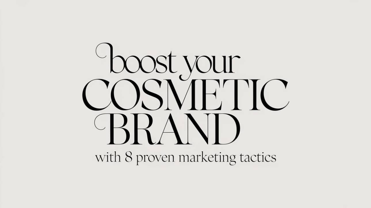 Boost Your Cosmetic Brand with 8 Proven Marketing Tactics The cosmetic industry is more competitive than ever, with new brands launching daily and established players continuously innovating to stay ahead. To truly boost your cosmetic brand, you need more than just great products—you need strategic marketing tactics that resonate with today’s beauty consumers. In this comprehensive guide, I’ll share eight proven marketing strategies that will help your brand thrive in the dynamic beauty industry.Whether you're just getting started or want to improve your existing brand, these techniques will give you with the actionable knowledge you need. Let's look at the tactics that can elevate your brand from average to amazing!