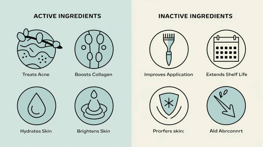 Key Differences Between Active and Inactive Ingredients in Skincare
It is crucial for everyone interested in skincare, whether they are a consumer or someone who is in the business of making products, to have a solid understanding of the distinction between active and inactive chemicals. In contrast to active compounds, which are primarily concerned with delivering specific advantages, inactive substances are responsible for ensuring that those benefits are given in a reliable and secure manner.
How Active Ingredients Target Specific Skin Concerns
